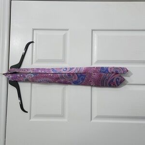 Geoffrey Beene Pink & Blue Silk Paisley Tie